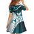 Aotearoa New Zealand Family Matching Mermaid Dress and Hawaiian Shirt Maori Wera Paua Shell Teal Glitter