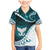 Aotearoa New Zealand Family Matching Mermaid Dress and Hawaiian Shirt Maori Wera Paua Shell Teal Glitter