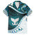 Aotearoa New Zealand Family Matching Off Shoulder Short Dress and Hawaiian Shirt Maori Wera Paua Shell Teal Glitter