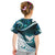 Aotearoa New Zealand Kid T Shirt Maori Wera Paua Shell Teal Glitter