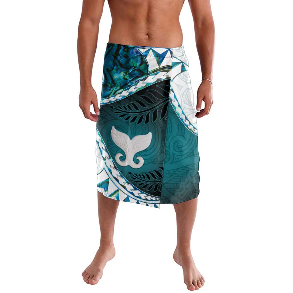 Aotearoa New Zealand Lavalava Maori Wera Paua Shell Teal Glitter LT05 Teal - Polynesian Pride