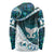 Aotearoa New Zealand Long Sleeve Shirt Maori Wera Paua Shell Teal Glitter