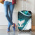 Aotearoa New Zealand Luggage Cover Maori Wera Paua Shell Teal Glitter