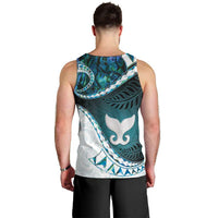 Aotearoa New Zealand Men Tank Top Maori Wera Paua Shell Teal Glitter LT05 - Polynesian Pride