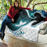 Aotearoa New Zealand Quilt Maori Wera Paua Shell Teal Glitter