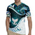 Aotearoa New Zealand Rugby Jersey Maori Wera Paua Shell Teal Glitter