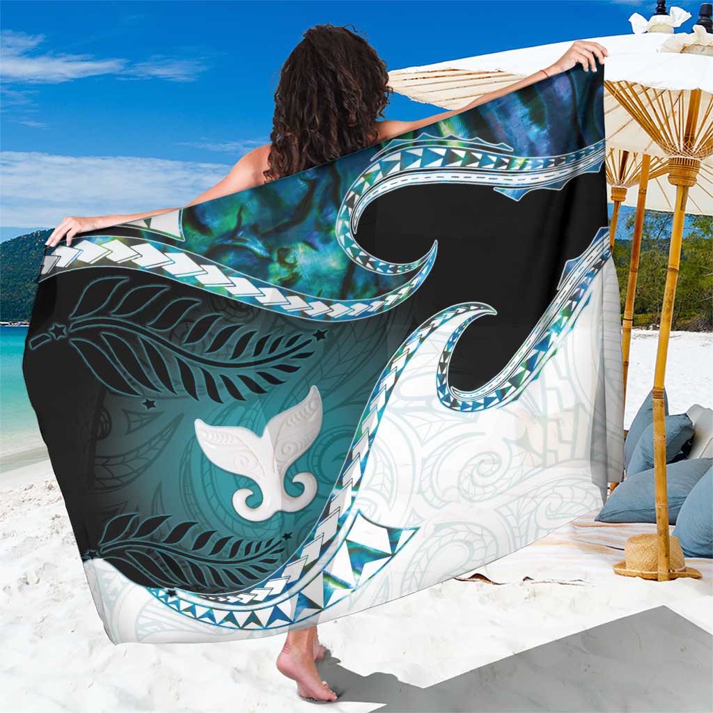 Aotearoa New Zealand Sarong Maori Wera Paua Shell Teal Glitter