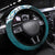 Aotearoa New Zealand Steering Wheel Cover Maori Wera Paua Shell Teal Glitter