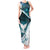 Aotearoa New Zealand Tank Maxi Dress Maori Wera Paua Shell Teal Glitter