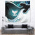 Aotearoa New Zealand Tapestry Maori Wera Paua Shell Teal Glitter