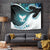 Aotearoa New Zealand Tapestry Maori Wera Paua Shell Teal Glitter