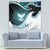 Aotearoa New Zealand Tapestry Maori Wera Paua Shell Teal Glitter