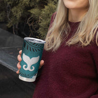 Aotearoa New Zealand Tumbler Cup Maori Wera Paua Shell Teal Glitter LT05 - Polynesian Pride