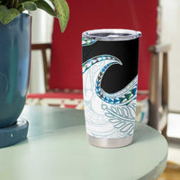 Aotearoa New Zealand Tumbler Cup Maori Wera Paua Shell Teal Glitter LT05 - Polynesian Pride