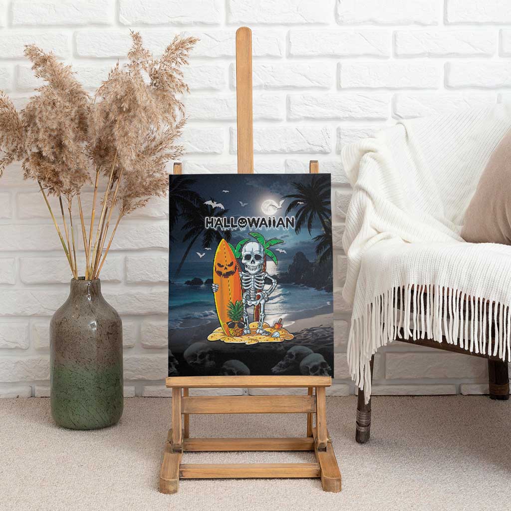 Hawaii Halloween Canvas Wall Art Hallowaiian Skeleton Surf LT05 - Polynesian Pride