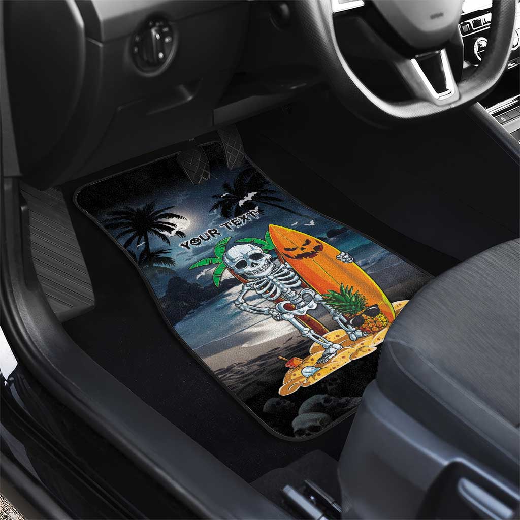 Hawaii Halloween Car Mats Hallowaiian Skeleton Surf