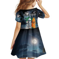 Personalised Hawaii Halloween Family Matching Summer Maxi Dress and Hawaiian Shirt Hallowaiian Skeleton Surf LT05 - Polynesian Pride