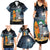 Personalised Hawaii Halloween Family Matching Summer Maxi Dress and Hawaiian Shirt Hallowaiian Skeleton Surf