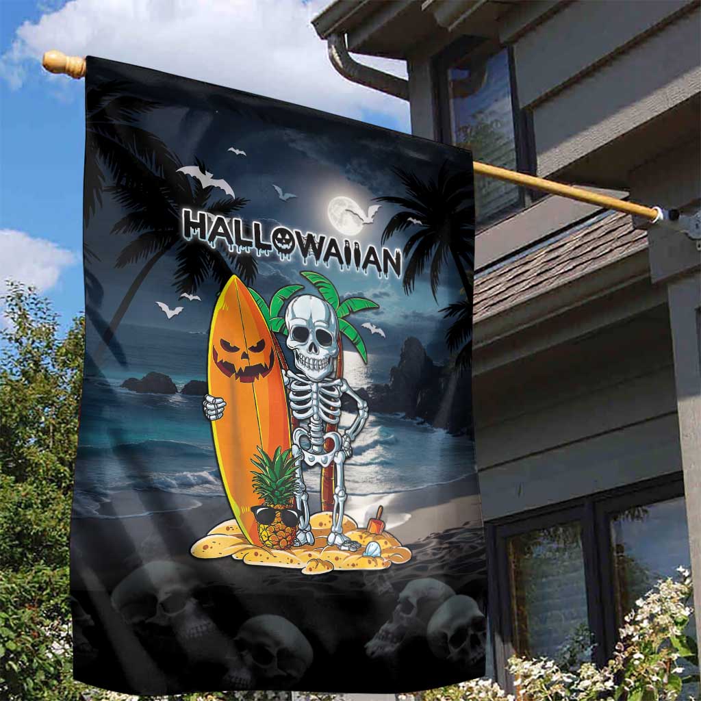 Hawaii Halloween Garden Flag Hallowaiian Skeleton Surf LT05 - Polynesian Pride