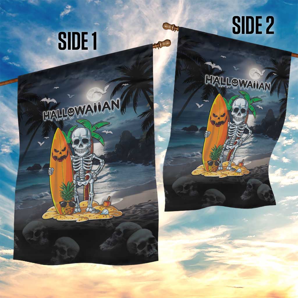 Hawaii Halloween Garden Flag Hallowaiian Skeleton Surf LT05 - Polynesian Pride