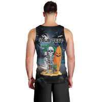 Personalised Hawaii Halloween Men Tank Top Hallowaiian Skeleton Surf LT05 - Polynesian Pride
