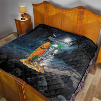 Hawaii Halloween Quilt Hallowaiian Skeleton Surf