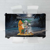 Hawaii Halloween Tablecloth Hallowaiian Skeleton Surf LT05 Black - Polynesian Pride