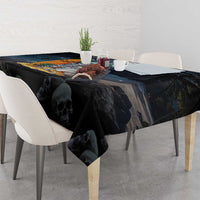 Hawaii Halloween Tablecloth Hallowaiian Skeleton Surf LT05 - Polynesian Pride