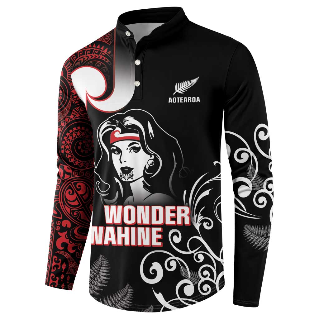 New Zealand Aotearoa Mana Wahine Button Sweatshirt LT05 - Polynesian Pride