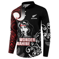 New Zealand Aotearoa Mana Wahine Button Sweatshirt LT05 - Polynesian Pride