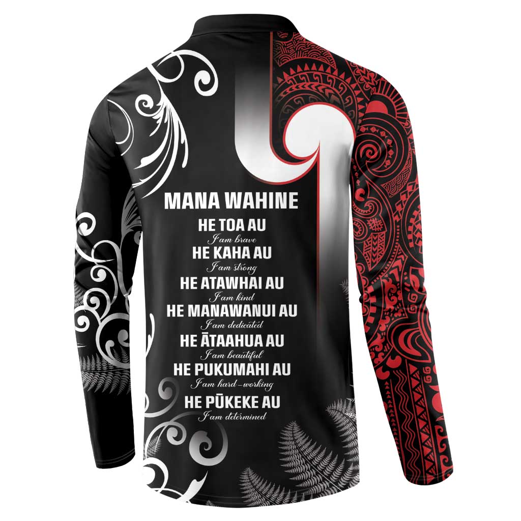 New Zealand Aotearoa Mana Wahine Button Sweatshirt LT05 - Polynesian Pride