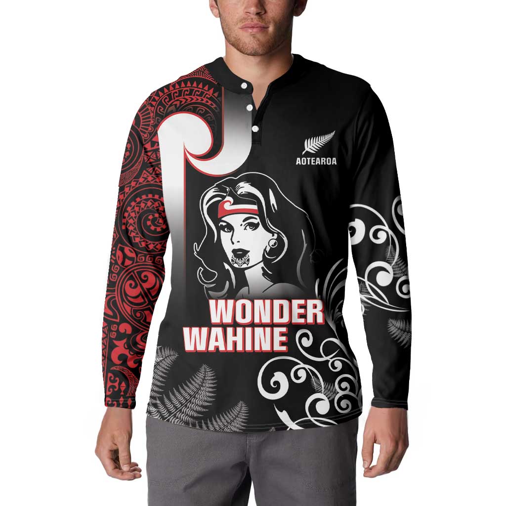 New Zealand Aotearoa Mana Wahine Button Sweatshirt LT05 - Polynesian Pride