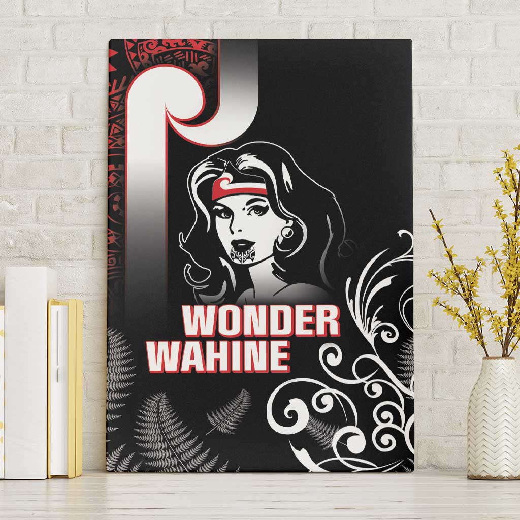 New Zealand Aotearoa Mana Wahine Canvas Wall Art LT05 Without Frame Black - Polynesian Pride