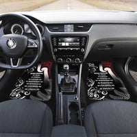 New Zealand Aotearoa Mana Wahine Car Mats LT05 Set 2pcs - Front Black - Polynesian Pride