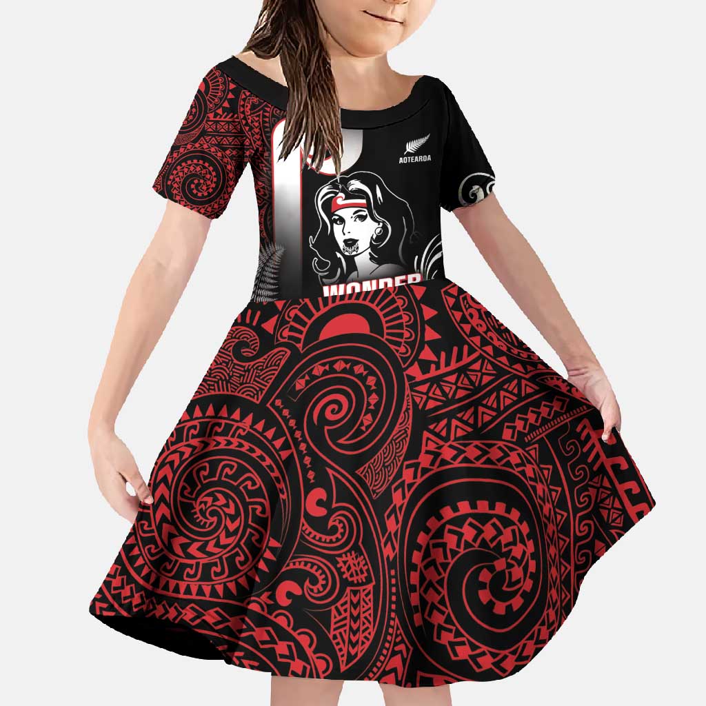 New Zealand Aotearoa Mana Wahine Family Matching Long Sleeve Bodycon Dress and Hawaiian Shirt
