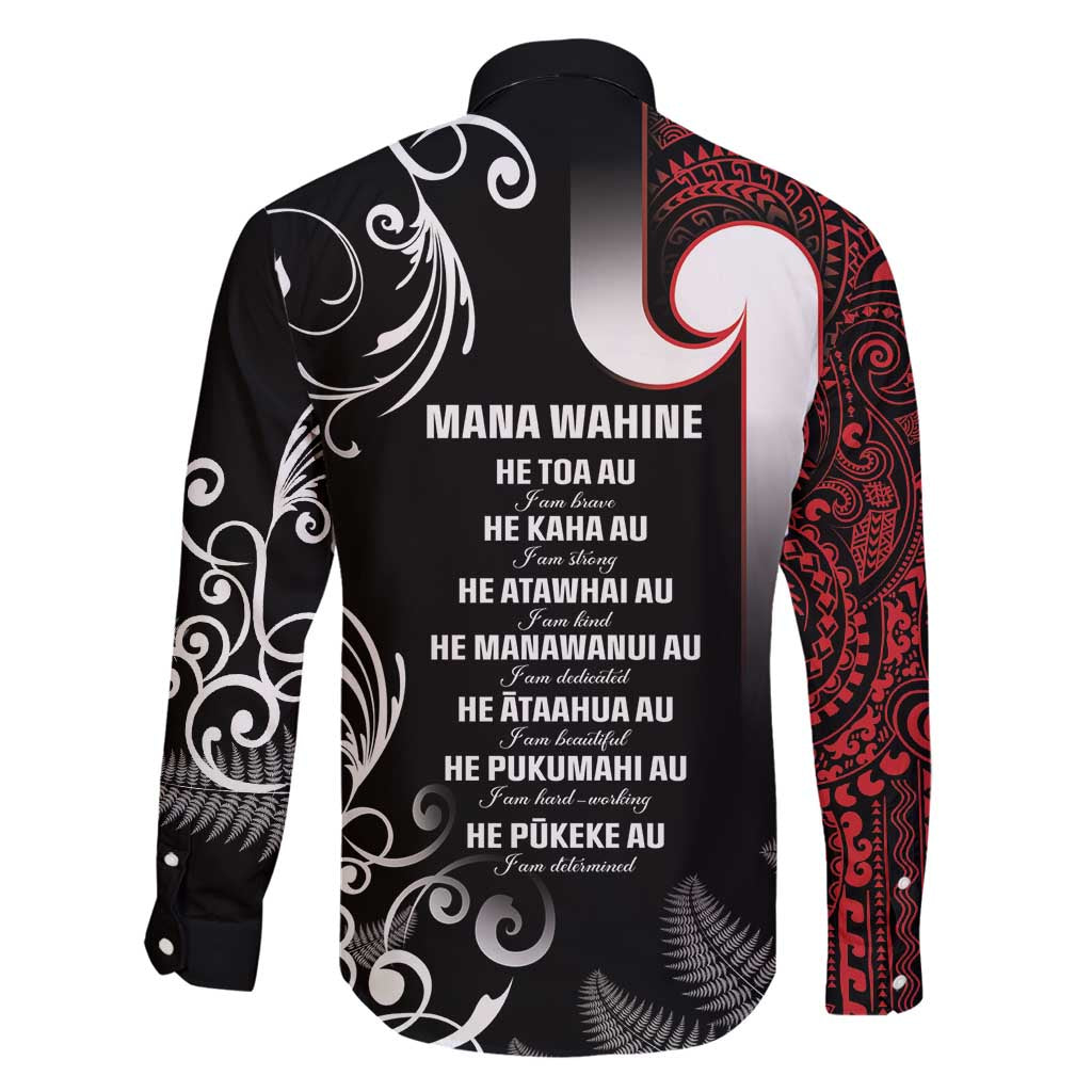 New Zealand Aotearoa Mana Wahine Family Matching Long Sleeve Bodycon Dress and Hawaiian Shirt