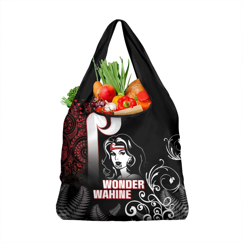 New Zealand Aotearoa Mana Wahine Grocery Bag LT05 1-pack One Size Black - Polynesian Pride