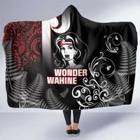 New Zealand Aotearoa Mana Wahine Hooded Blanket LT05 One Size Black - Polynesian Pride