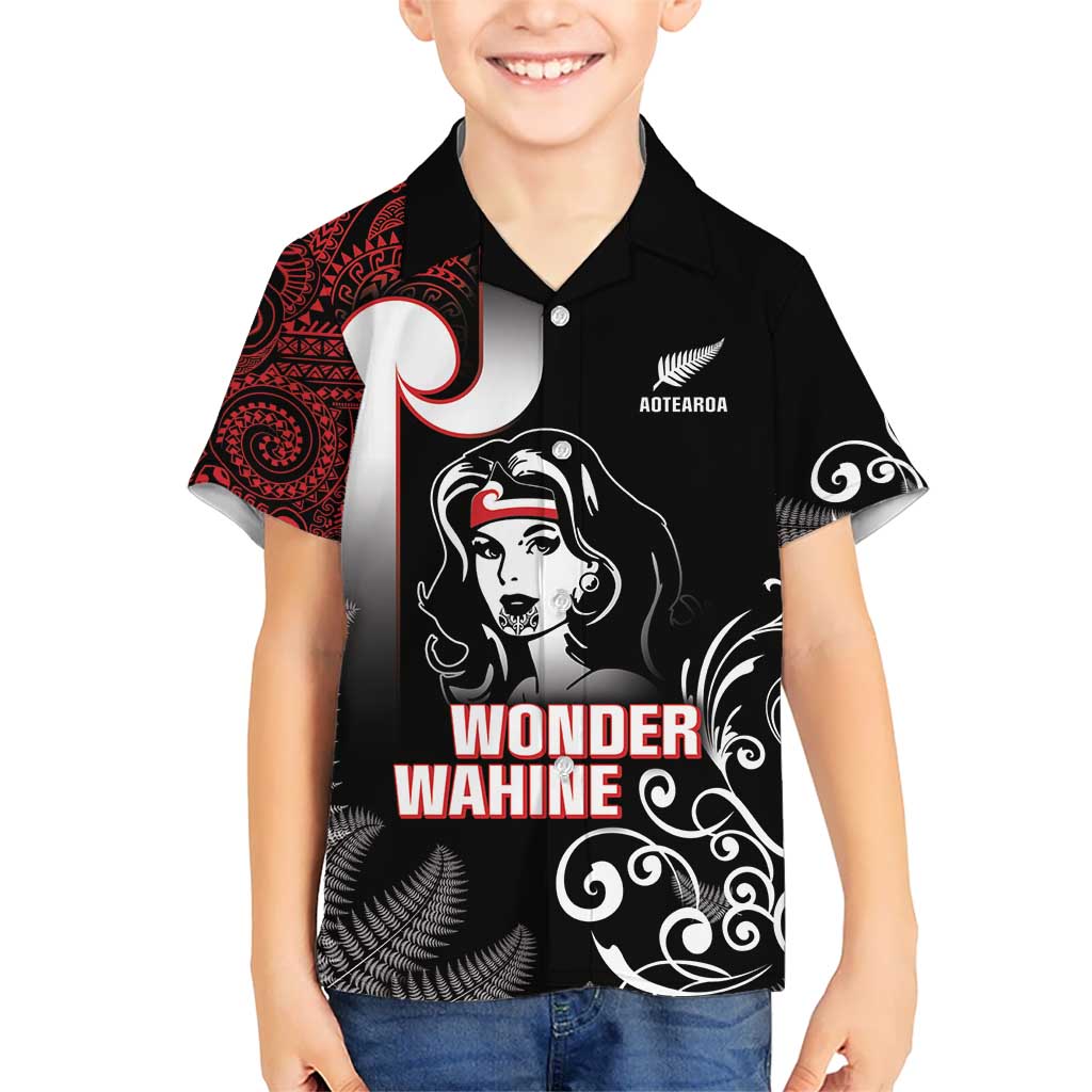 New Zealand Aotearoa Mana Wahine Kid Hawaiian Shirt