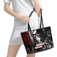 New Zealand Aotearoa Mana Wahine Leather Tote Bag LT05 - Polynesian Pride