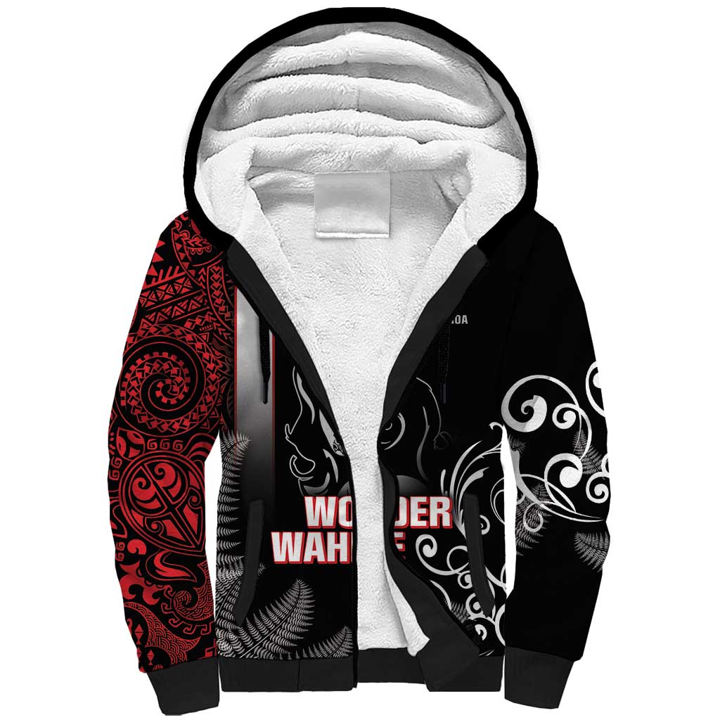 New Zealand Aotearoa Mana Wahine Sherpa Hoodie LT05 Unisex Black - Polynesian Pride