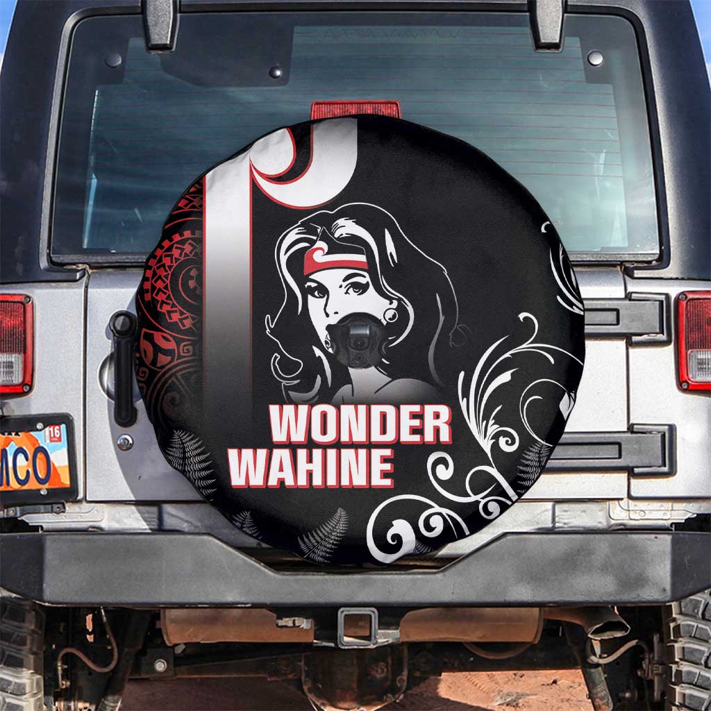 New Zealand Aotearoa Mana Wahine Spare Tire Cover LT05 Black - Polynesian Pride