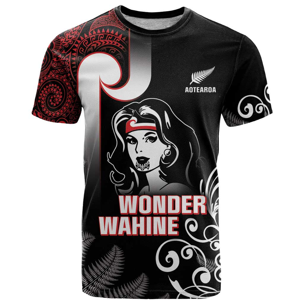 New Zealand Aotearoa Mana Wahine T Shirt LT05 Black - Polynesian Pride