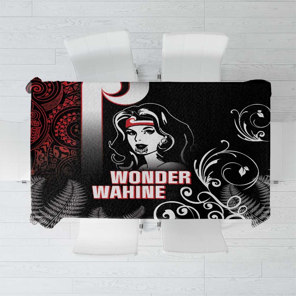 New Zealand Aotearoa Mana Wahine Tablecloth LT05 Black - Polynesian Pride