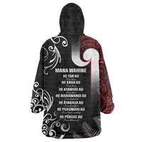 New Zealand Aotearoa Mana Wahine Wearable Blanket Hoodie LT05 - Polynesian Pride