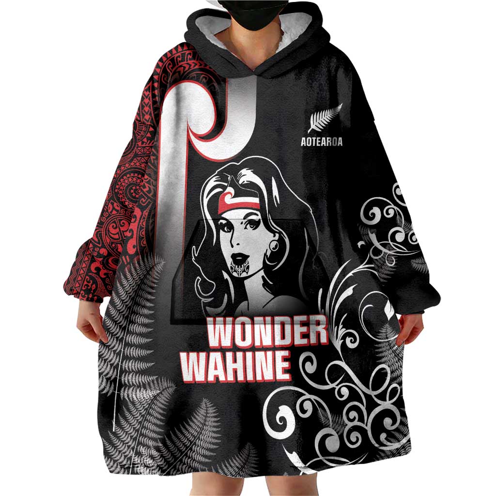 New Zealand Aotearoa Mana Wahine Wearable Blanket Hoodie LT05 - Polynesian Pride