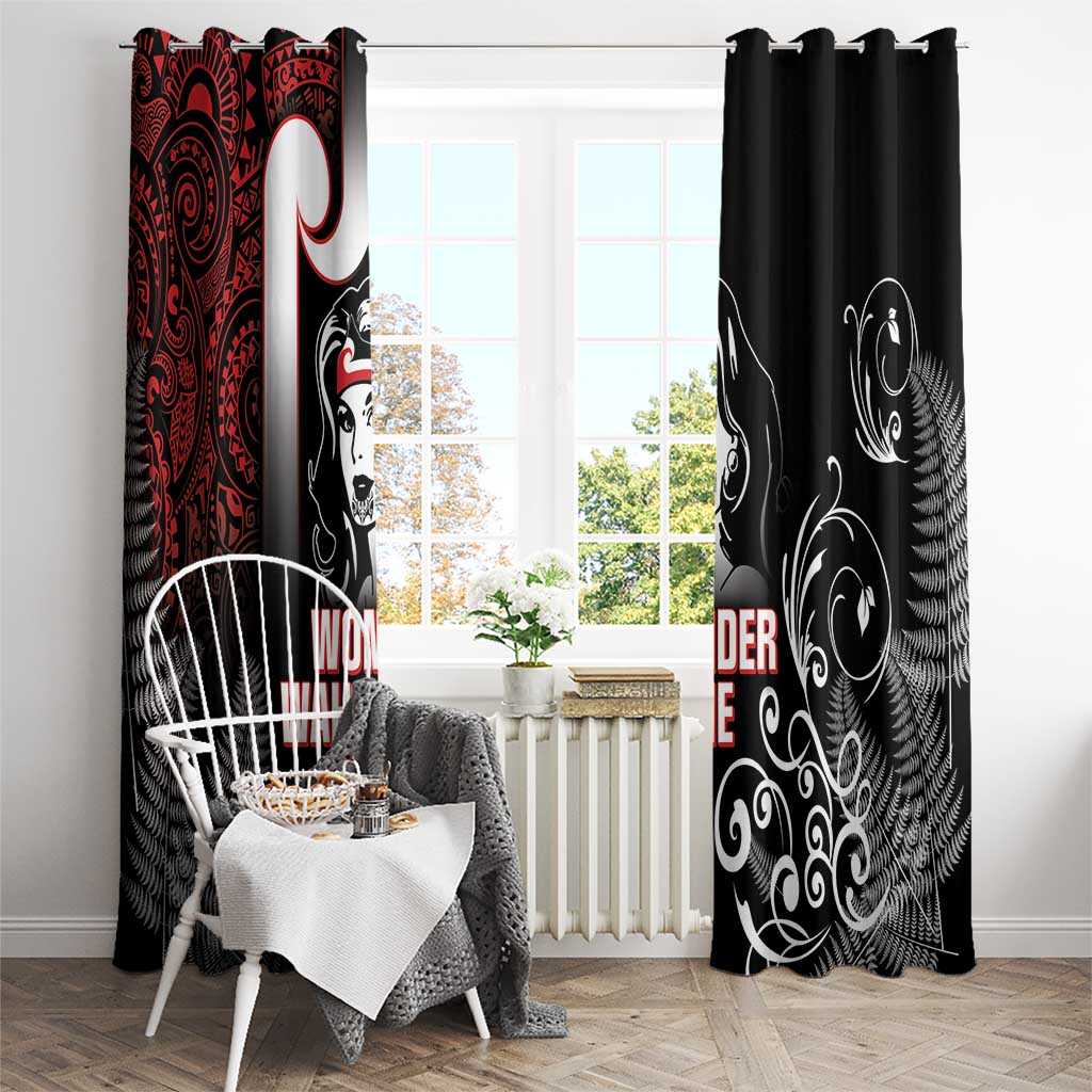 New Zealand Aotearoa Mana Wahine Window Curtain LT05 - Polynesian Pride