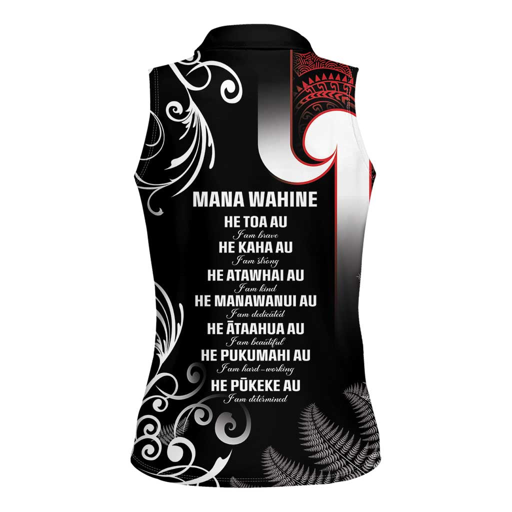New Zealand Aotearoa Mana Wahine Women Sleeveless Polo Shirt