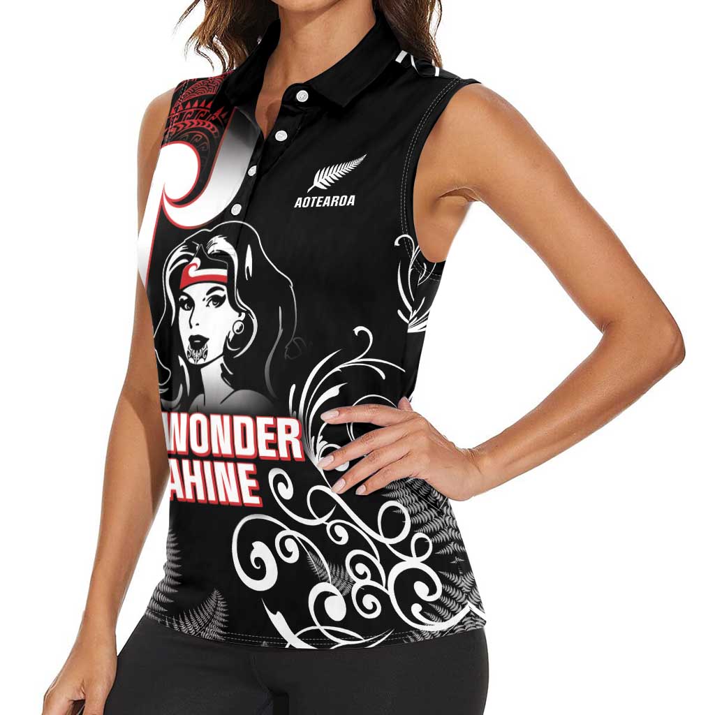 New Zealand Aotearoa Mana Wahine Women Sleeveless Polo Shirt