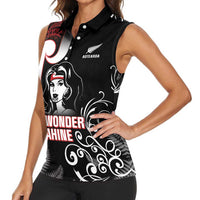 New Zealand Aotearoa Mana Wahine Women Sleeveless Polo Shirt